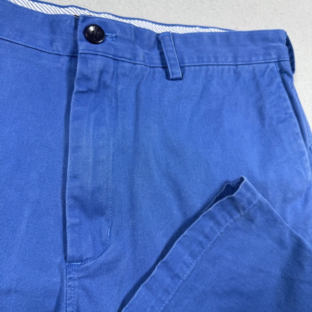 Banana Republic Mens Blue Chino Shorts Cotton Stretch Flat Front Size 36